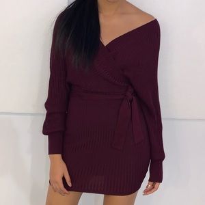 WAIST SNACHER BURGUNDI DRESS ❤️‍🔥